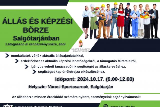 Salgótarjánban is várja az Állásbörzére az érdeklődőket a kormányhivatal