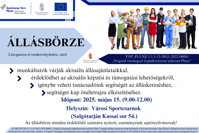 Állásbörze: több száz munkahelyet kínálnak Salgótarjánban