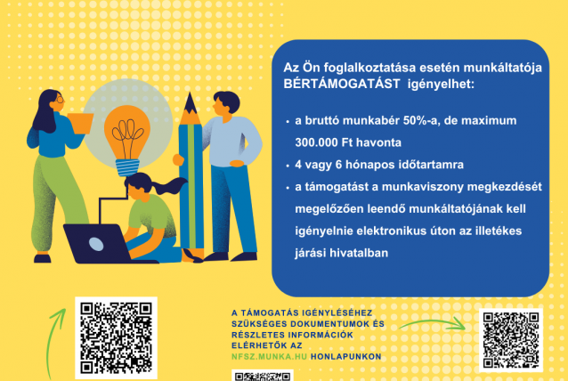 A harminc év feletti álláskeresőket segíti a bértámogatás