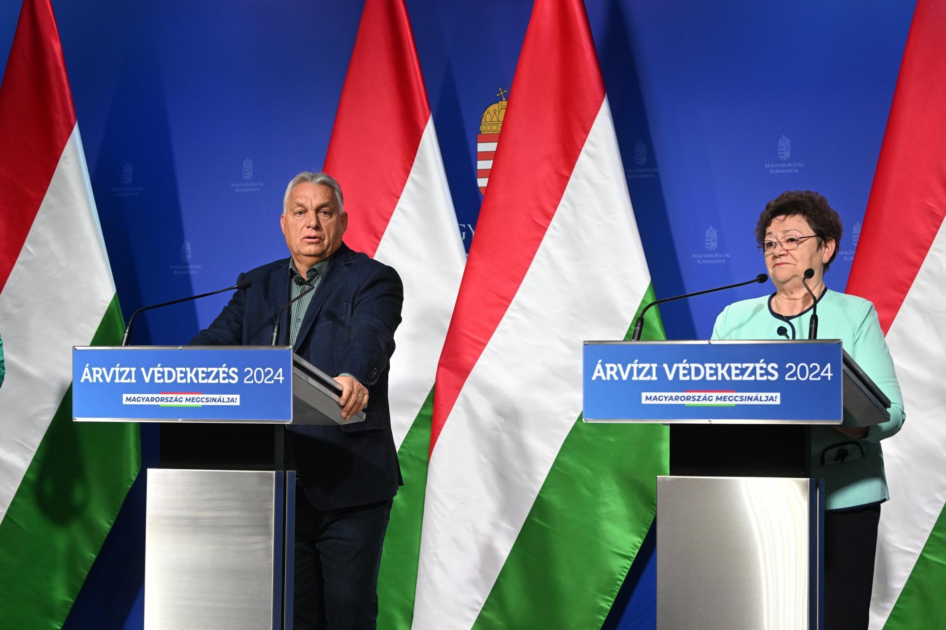 Orbán Viktor és Müller Cecília sajtótájékoztatója